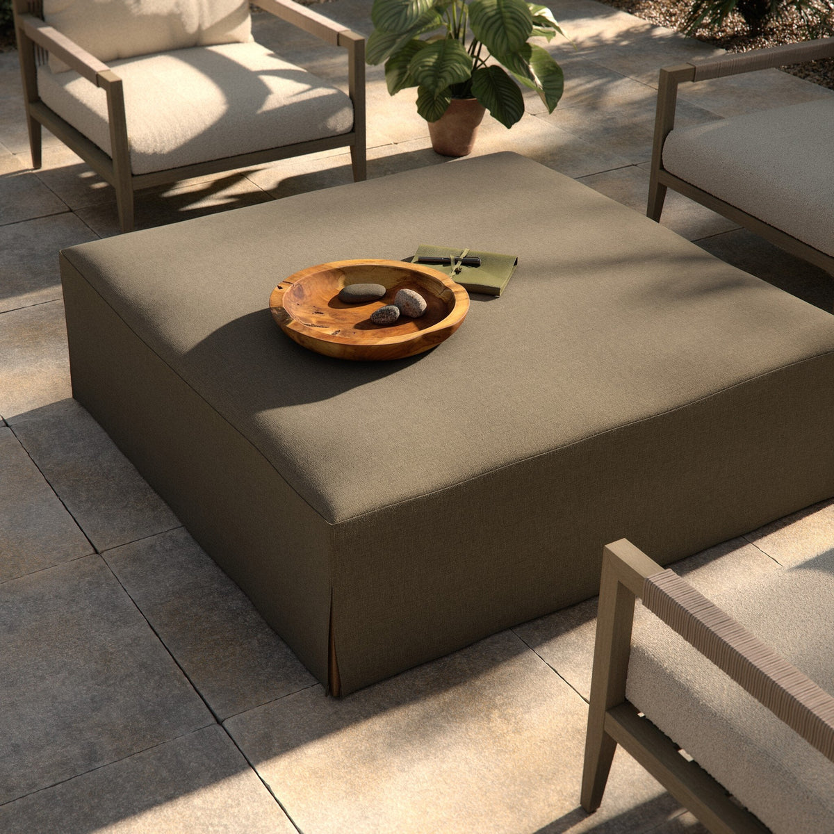 Laskin Outdoor Ottoman
