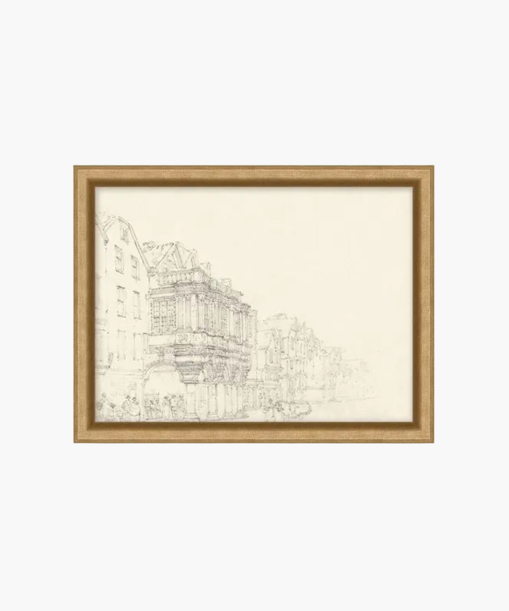Etched European Cityscape