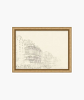 Etched European Cityscape