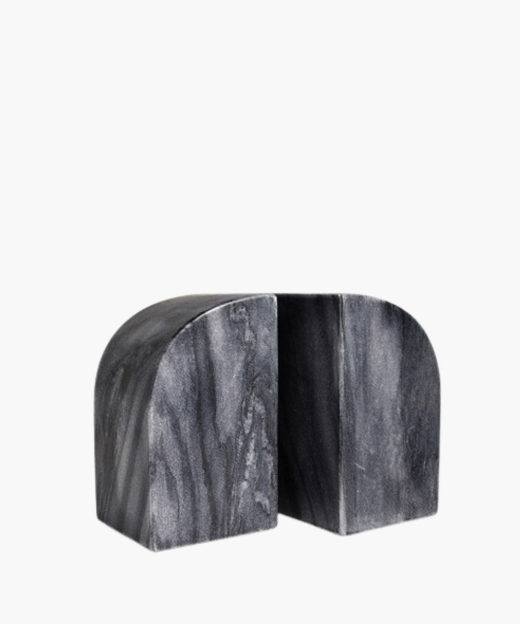 Grey Marble Bookends, Set of 2