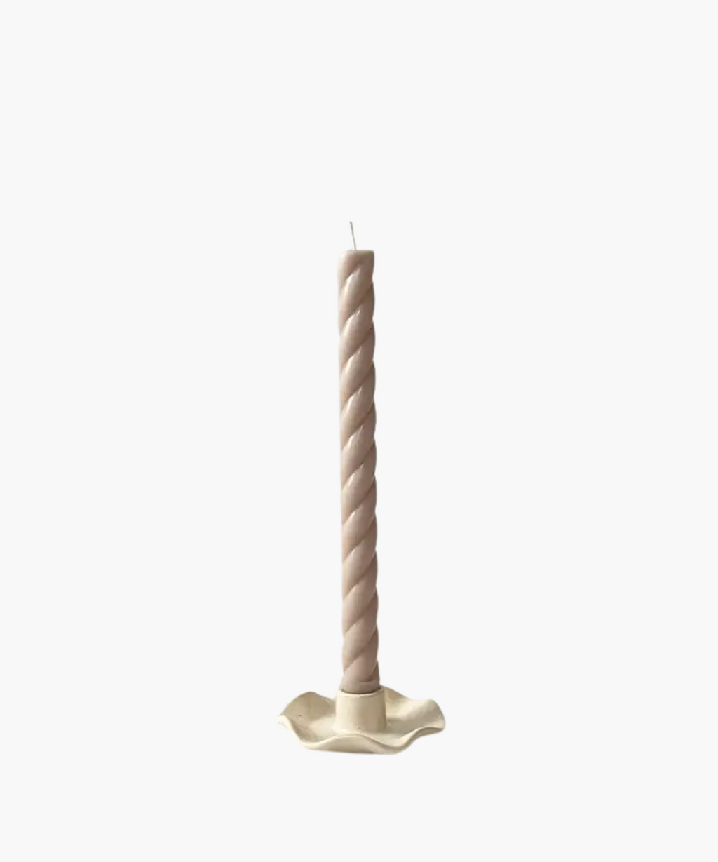 Ruffle Taper Candle Holder