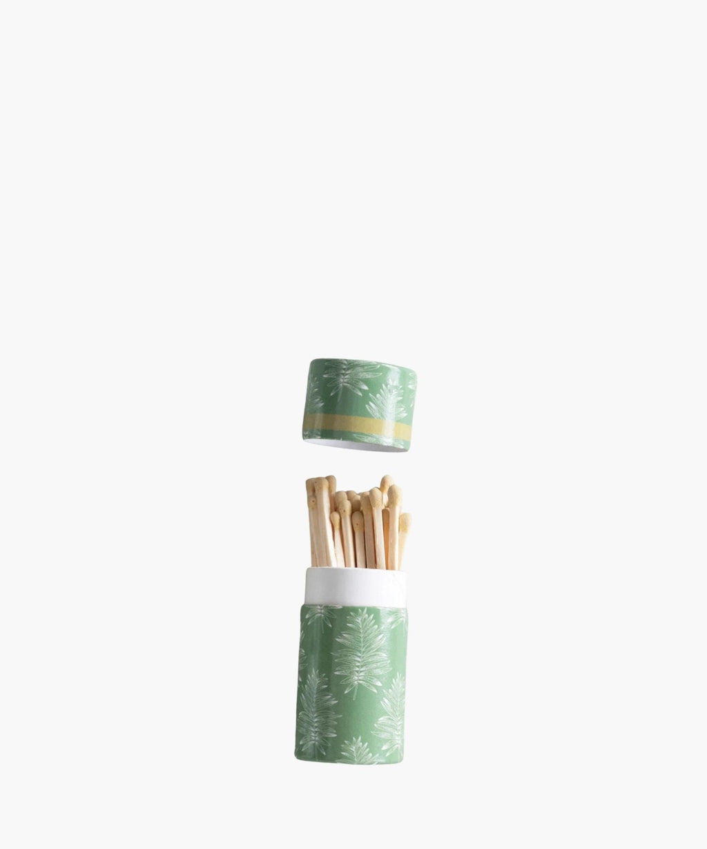 Safety Matches in Tube Matchbox with Leaves Print, 3 Styles