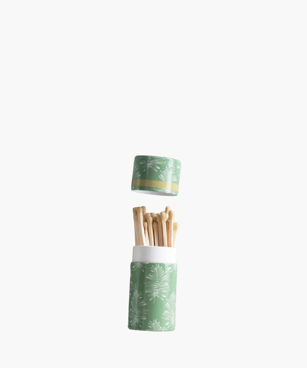 Safety Matches in Tube Matchbox with Leaves Print, 3 Styles