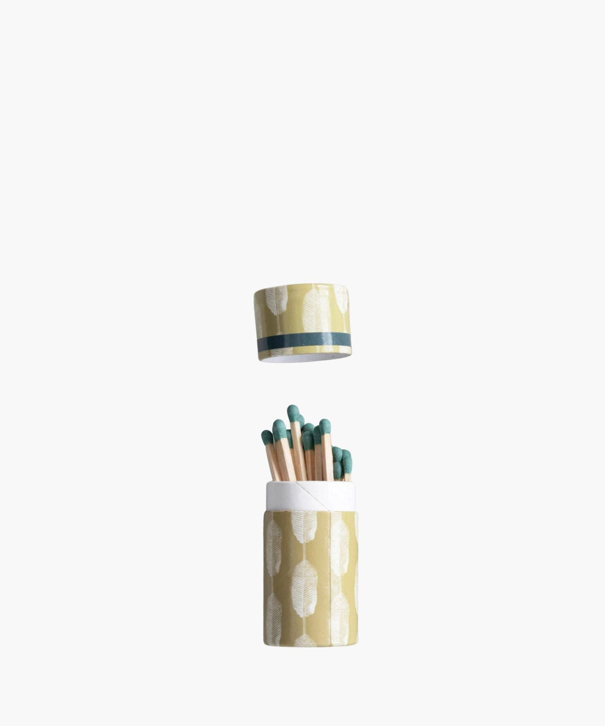 Safety Matches in Tube Matchbox with Leaves Print, 3 Styles