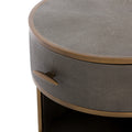 Shagreen Round Nightstand