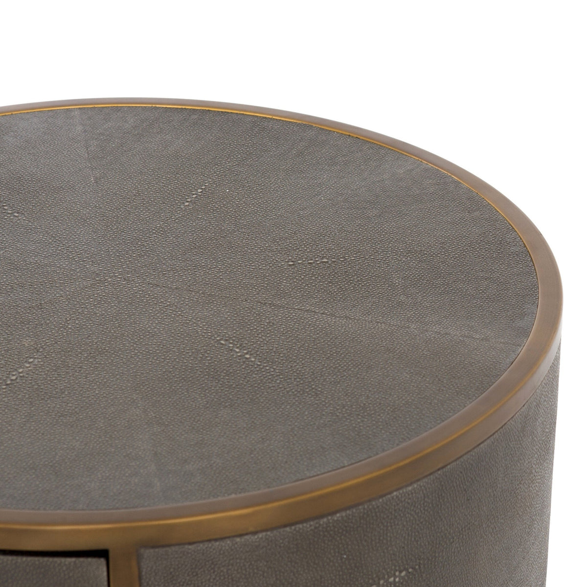 Shagreen Round Nightstand