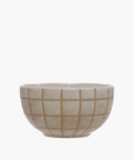 Stoneware Bowl with Grid