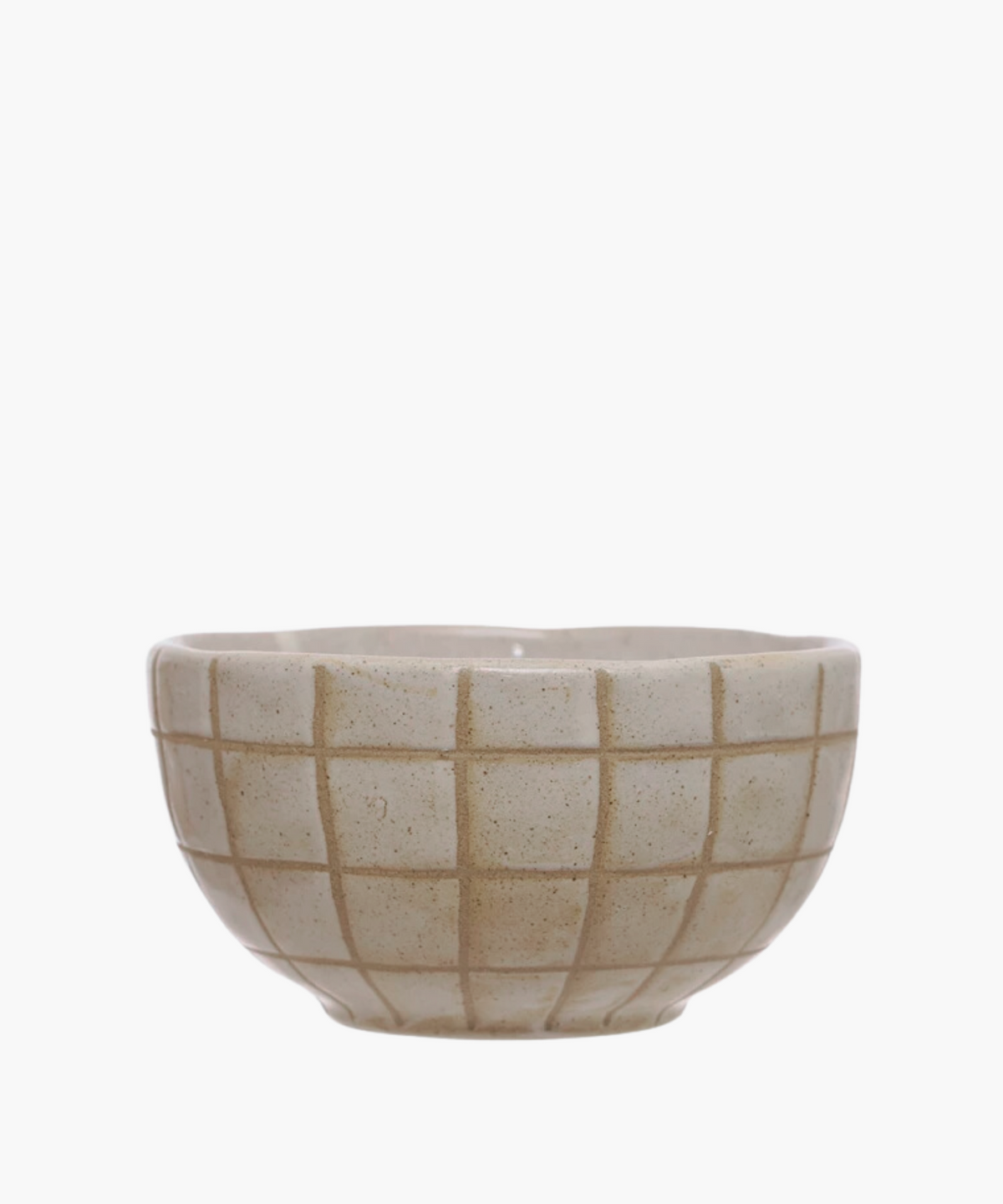 Stoneware Bowl with Grid