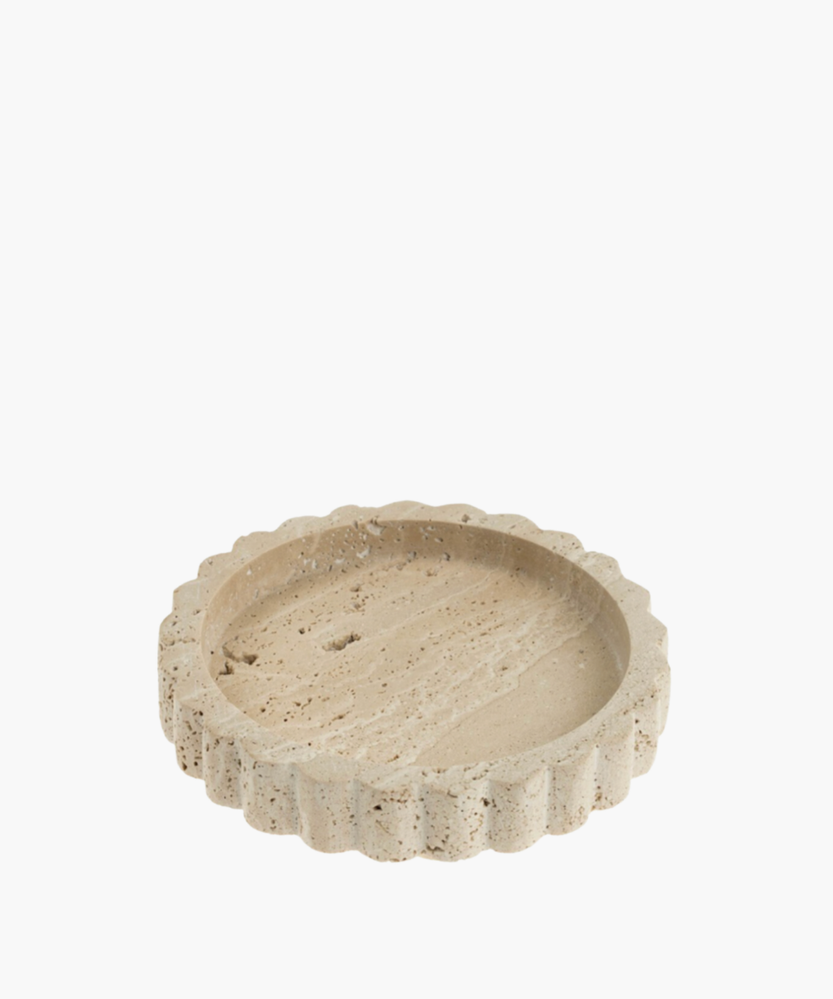 Travertine Scalloped Plate