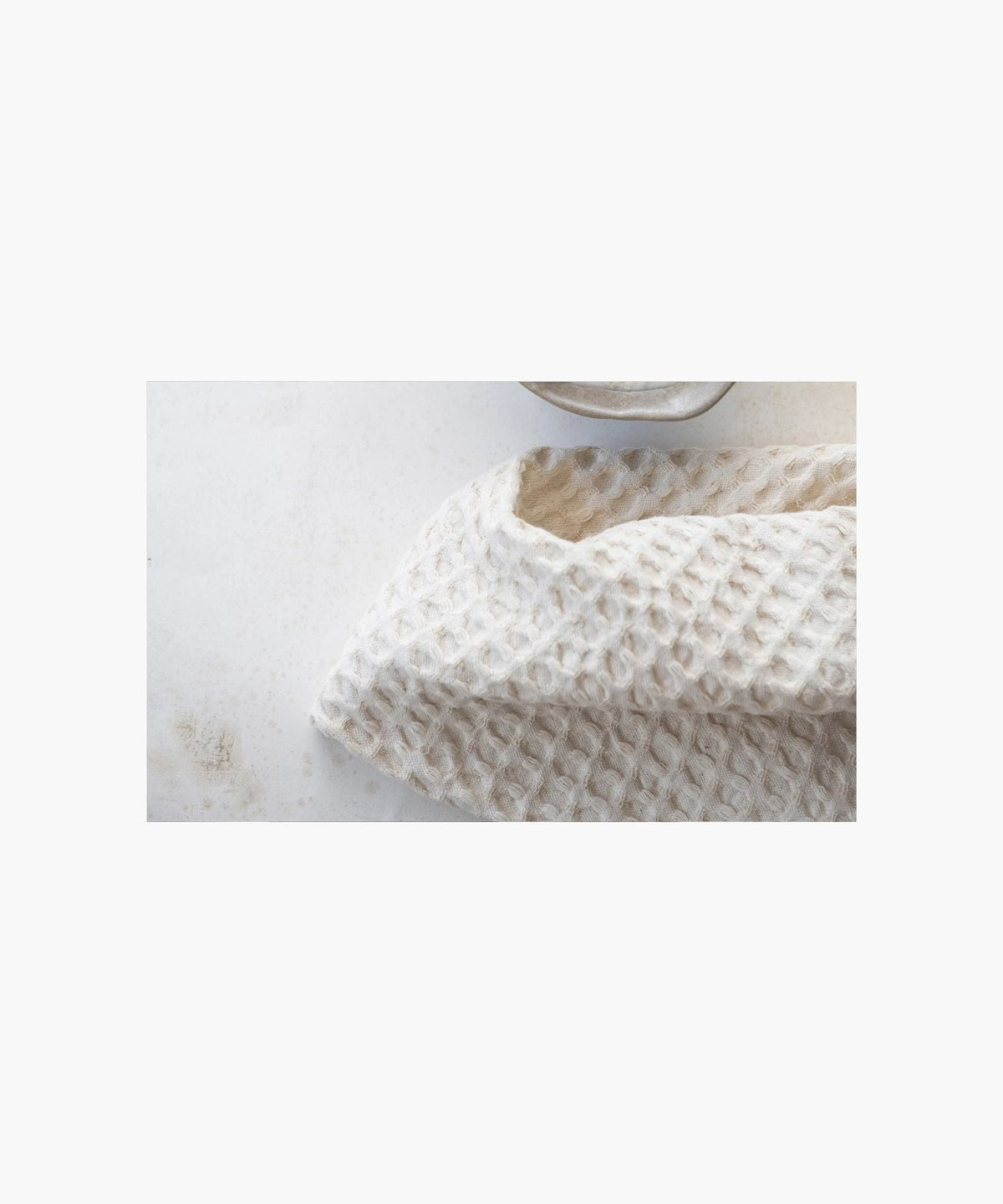Waffle Weave Tea Towel, Cream