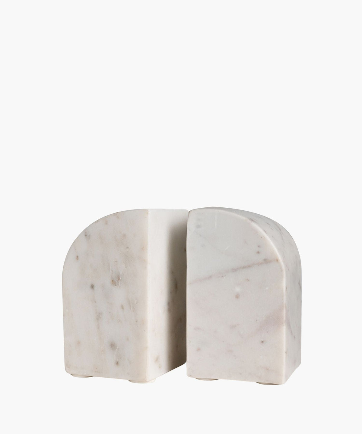 White Marble Bookends, Set of 2