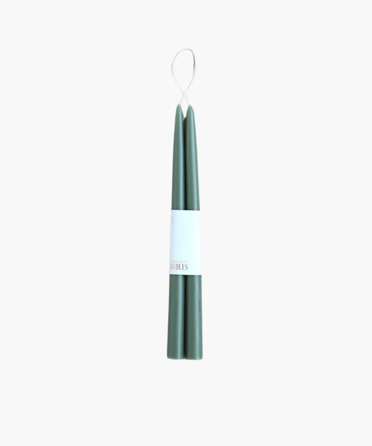 Dipped Taper Candles 12" - Moss